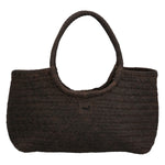 Cartera Cuero Mujer Ks Woven Tote Café Rockford