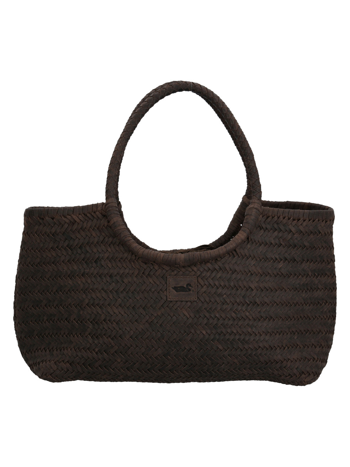 Cartera Cuero Mujer Ks Woven Tote Café Rockford