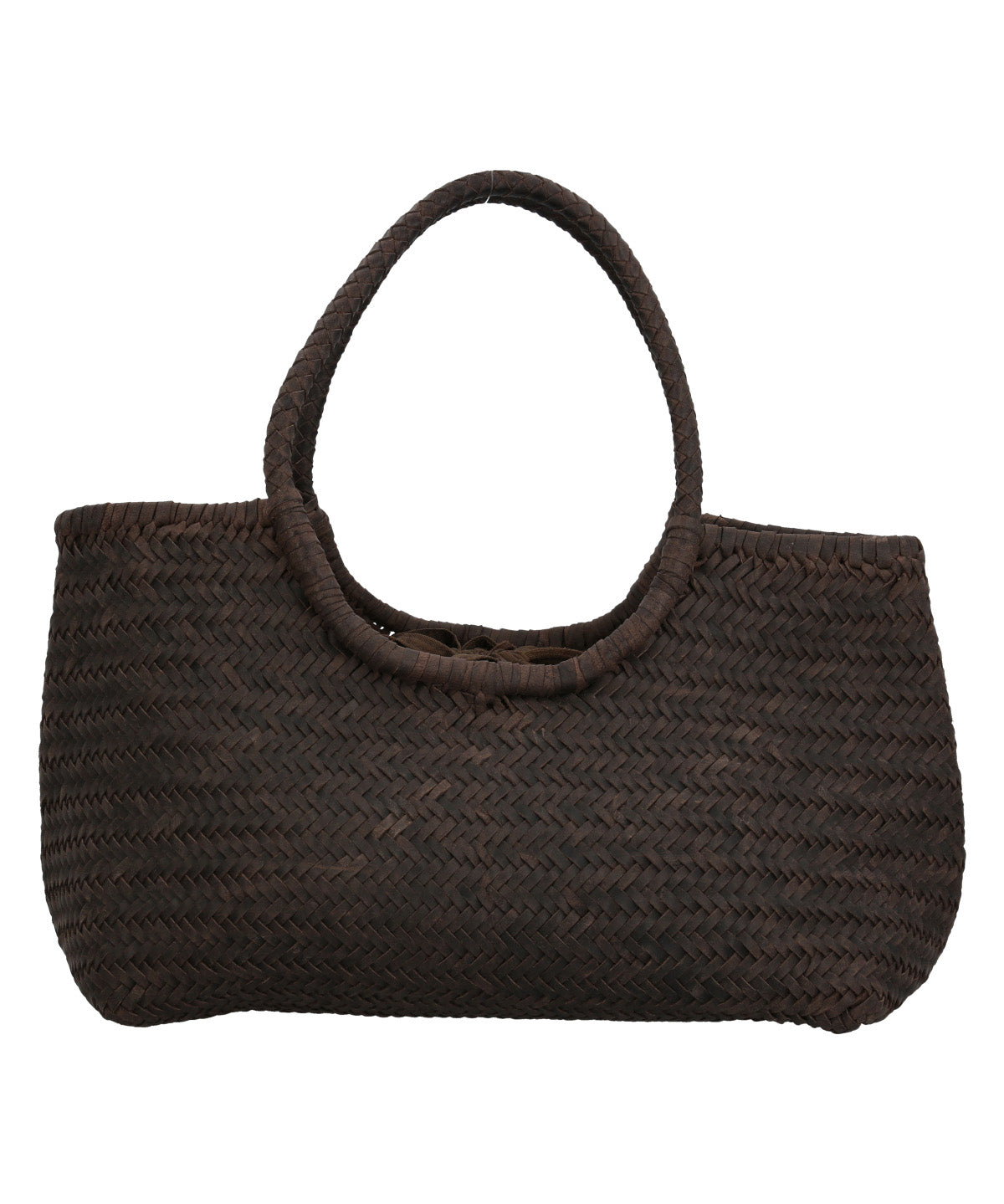 Cartera Cuero Mujer Ks Woven Tote Café Rockford
