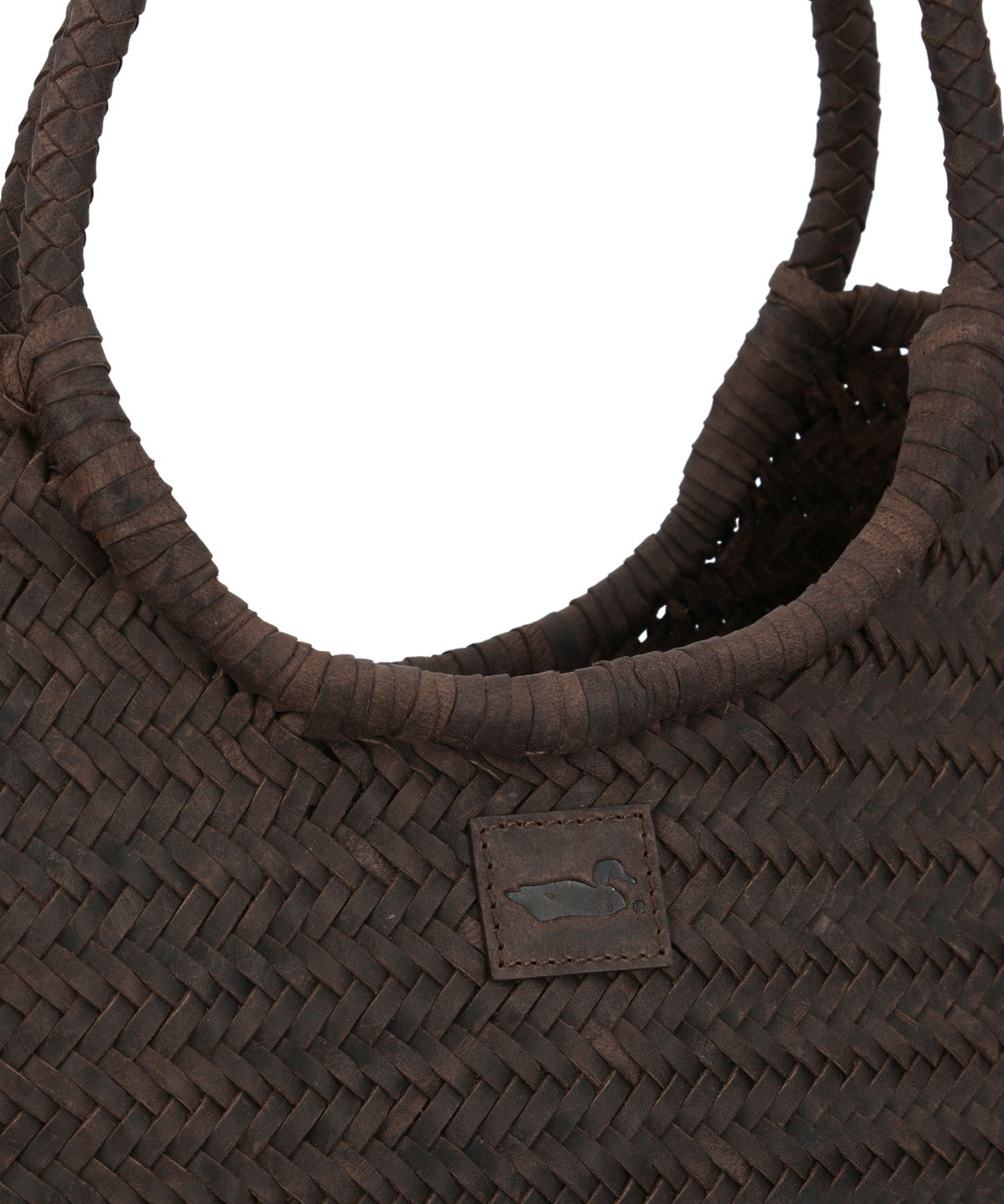Cartera Cuero Mujer Ks Woven Tote Café Rockford
