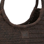 Cartera Cuero Mujer Ks Woven Tote Café Rockford