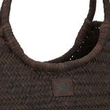 Cartera Cuero Mujer Ks Woven Tote Café Rockford