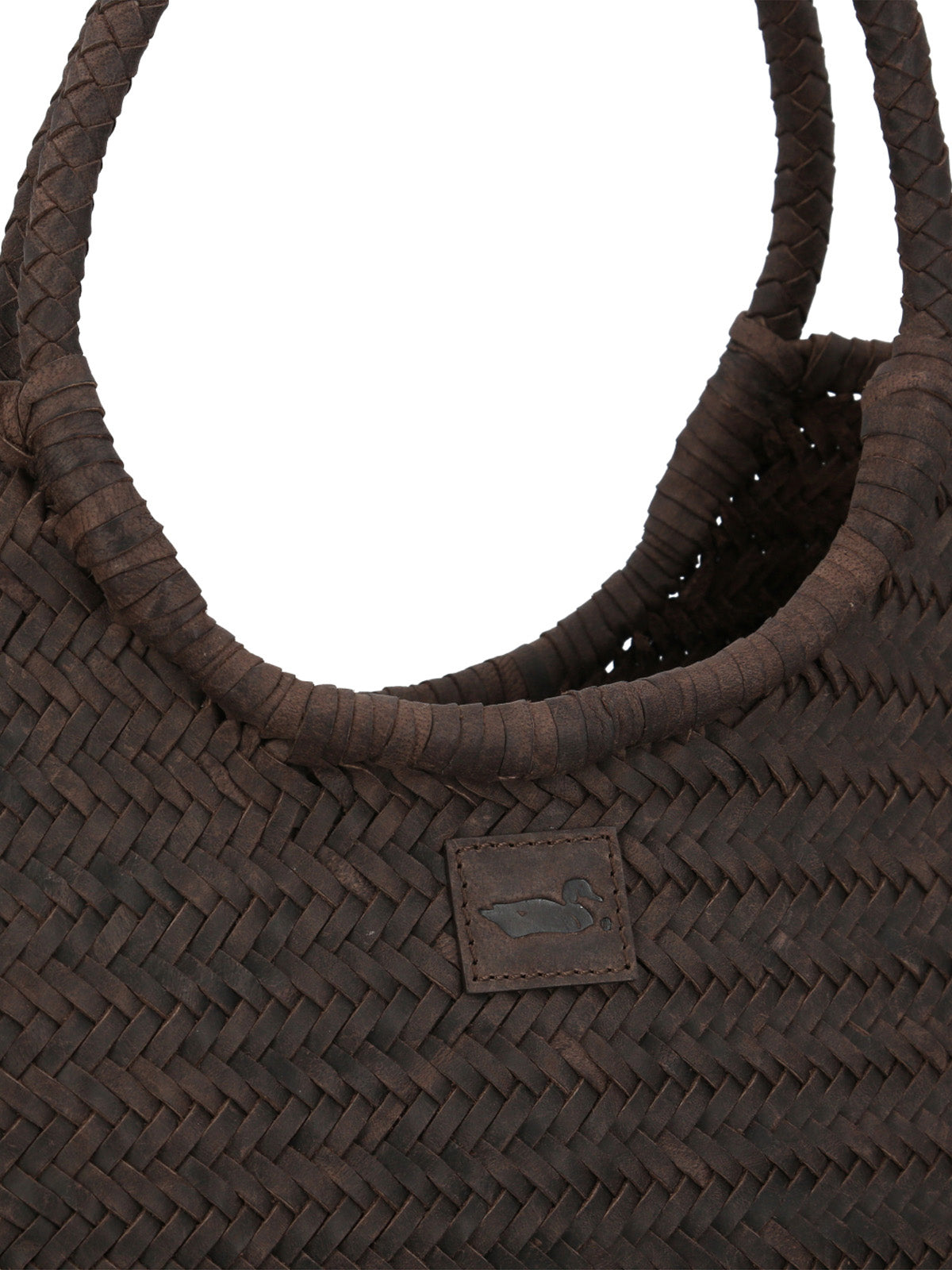 Cartera Cuero Mujer Ks Woven Tote Café Rockford