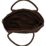 Cartera Cuero Mujer Ks Woven Tote Café Rockford