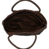 Cartera Cuero Mujer Ks Woven Tote Café Rockford