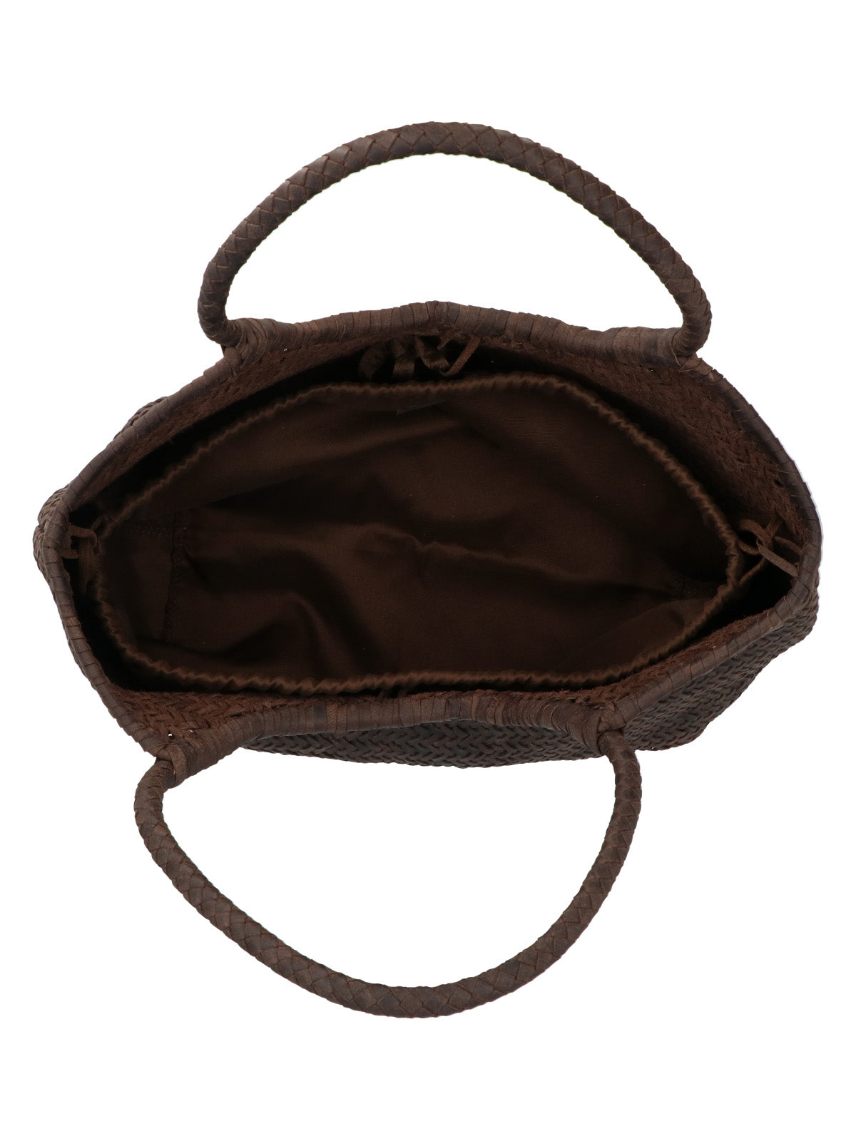 Cartera Cuero Mujer Ks Woven Tote Café Rockford