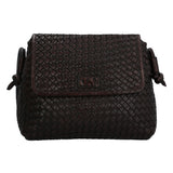 Cartera Cuero Mujer Ws Woven Cross Café Rockford