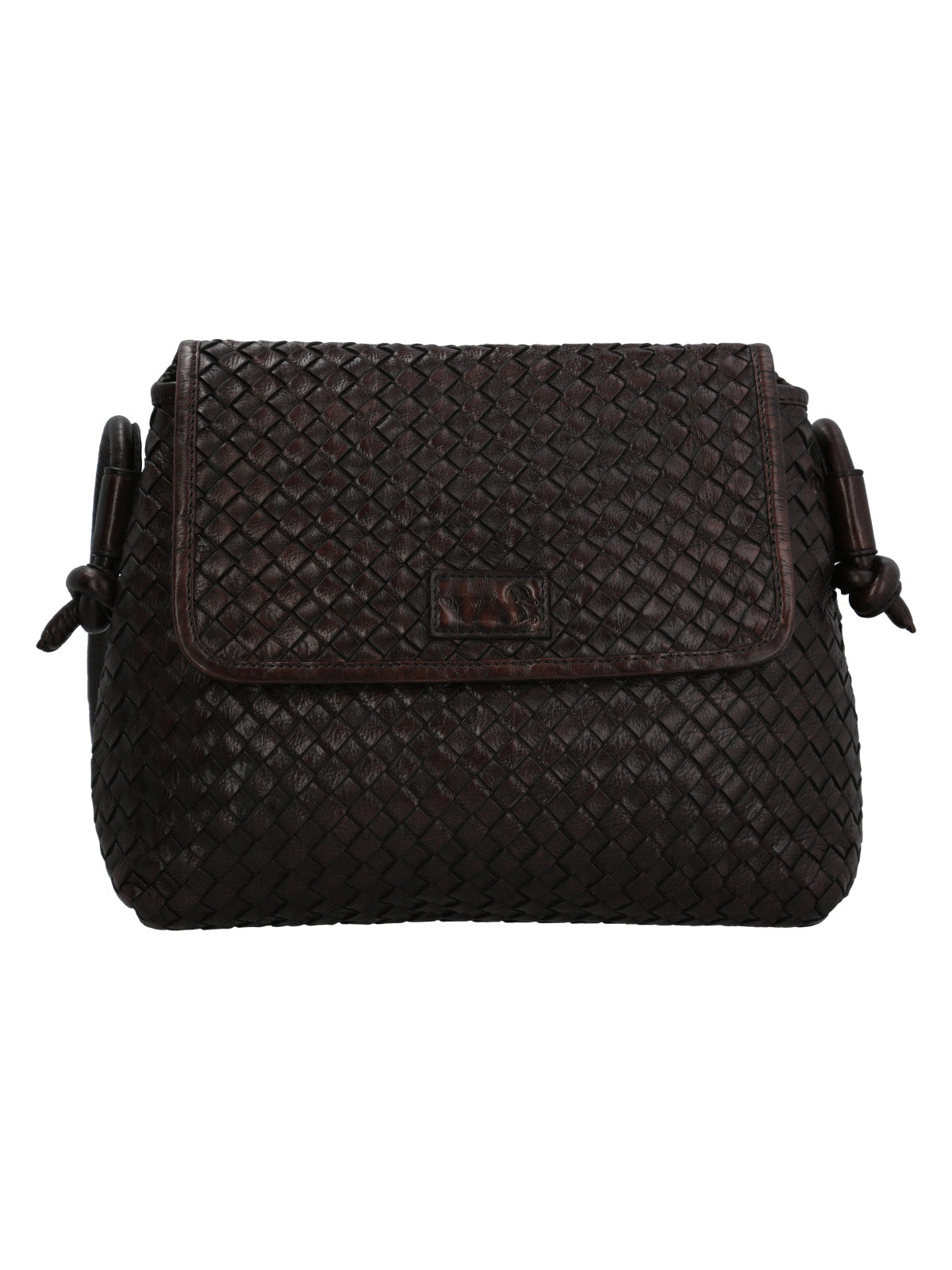 Cartera Cuero Mujer Ws Woven Cross Café Rockford