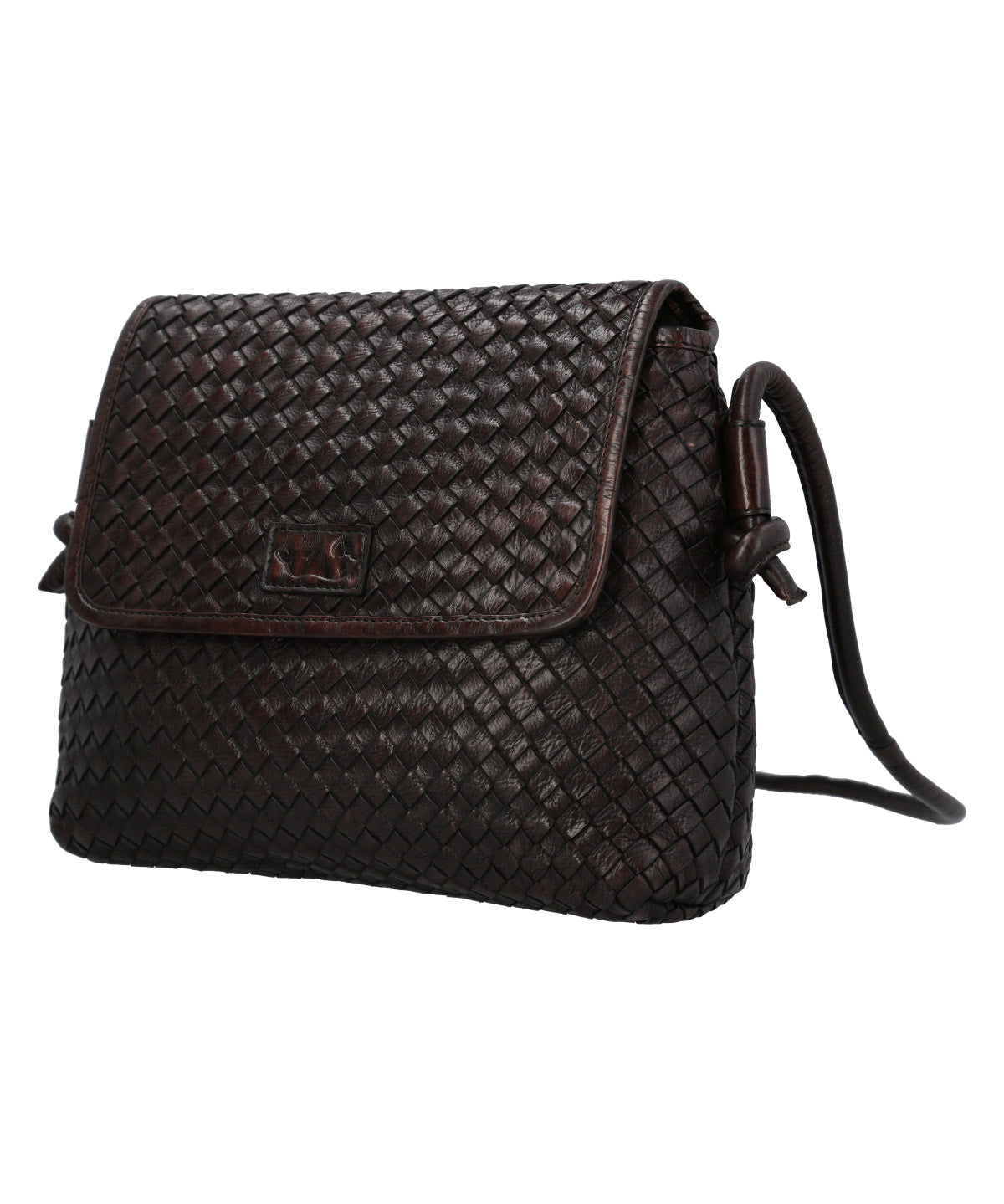 Cartera Cuero Mujer Ws Woven Cross Café Rockford