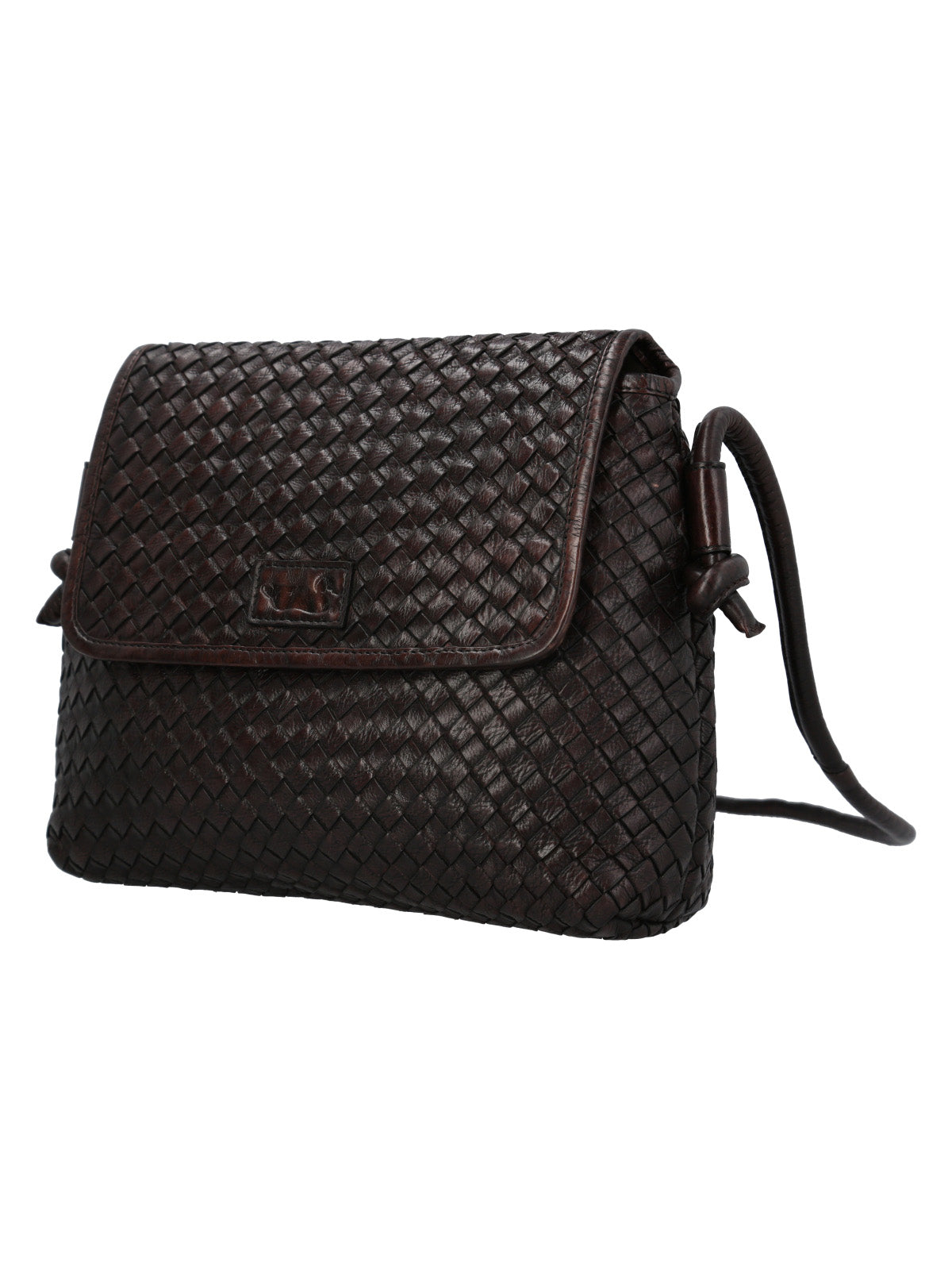 Cartera Cuero Mujer Ws Woven Cross Café Rockford