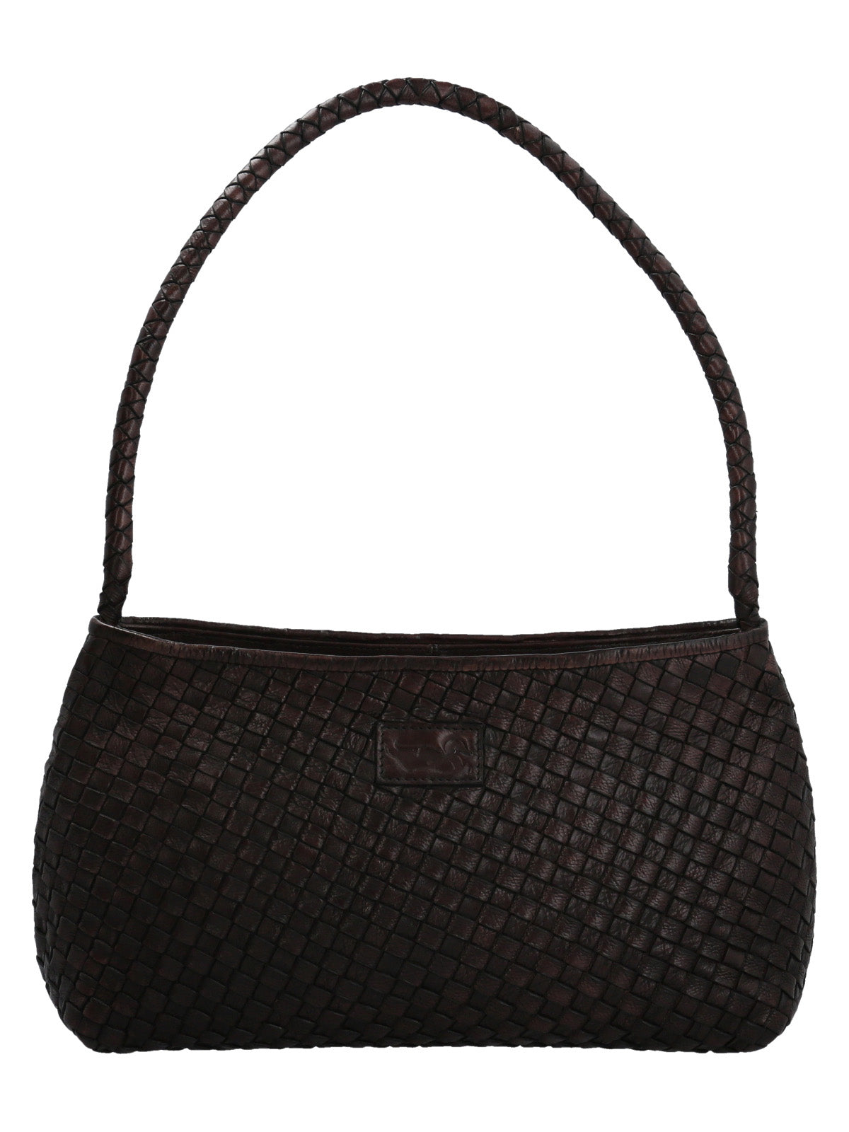 Cartera Cuero Mujer Ws Woven Bag Café Rockford