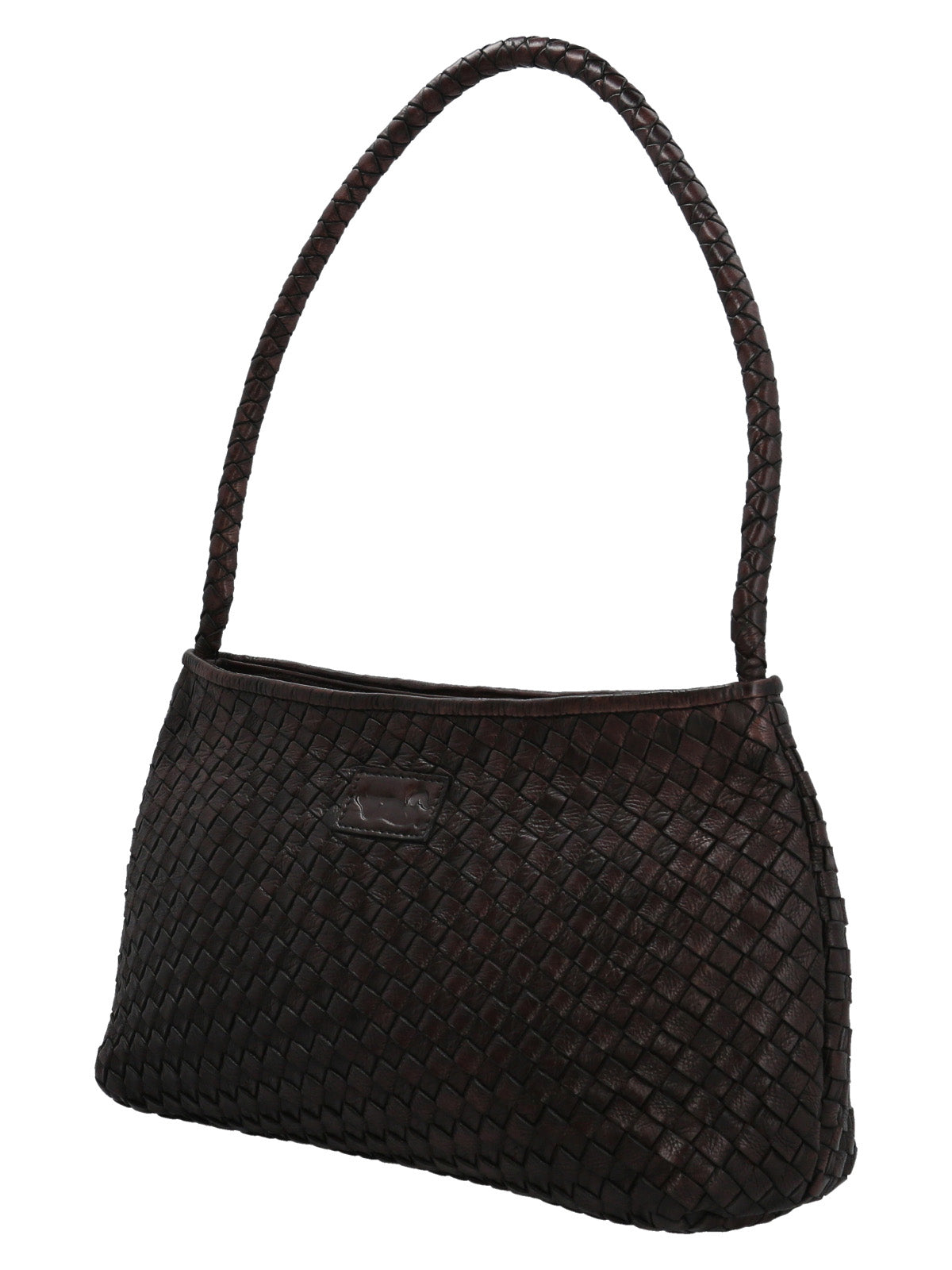 Cartera Cuero Mujer Ws Woven Bag Café Rockford