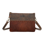 Cartera Cuero Mujer Hr Cozzi Cross Café Rockford