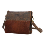 Cartera Cuero Mujer Hr Cozzi Cross Café Rockford