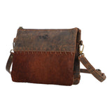 Cartera Cuero Mujer Hr Cozzi Cross Café Rockford