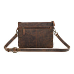 Cartera Cuero Mujer Hr Cozzi Cross Café Rockford
