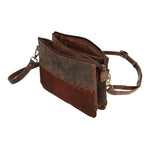 Cartera Cuero Mujer Hr Cozzi Cross Café Rockford