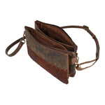 Cartera Cuero Mujer Hr Cozzi Cross Café Rockford