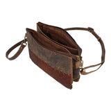 Cartera Cuero Mujer Hr Cozzi Cross Café Rockford
