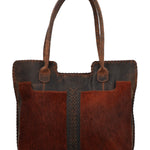 Cartera Cuero Mujer Hr Cozzi Tote Café Rockford