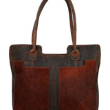 Cartera Cuero Mujer Hr Cozzi Tote Café Rockford