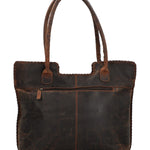 Cartera Cuero Mujer Hr Cozzi Tote Café Rockford