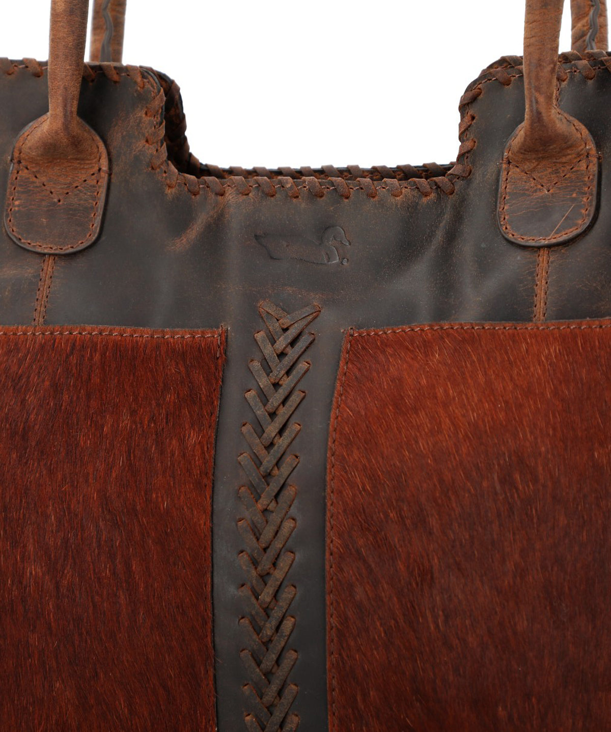 Cartera Cuero Mujer Hr Cozzi Tote Café Rockford