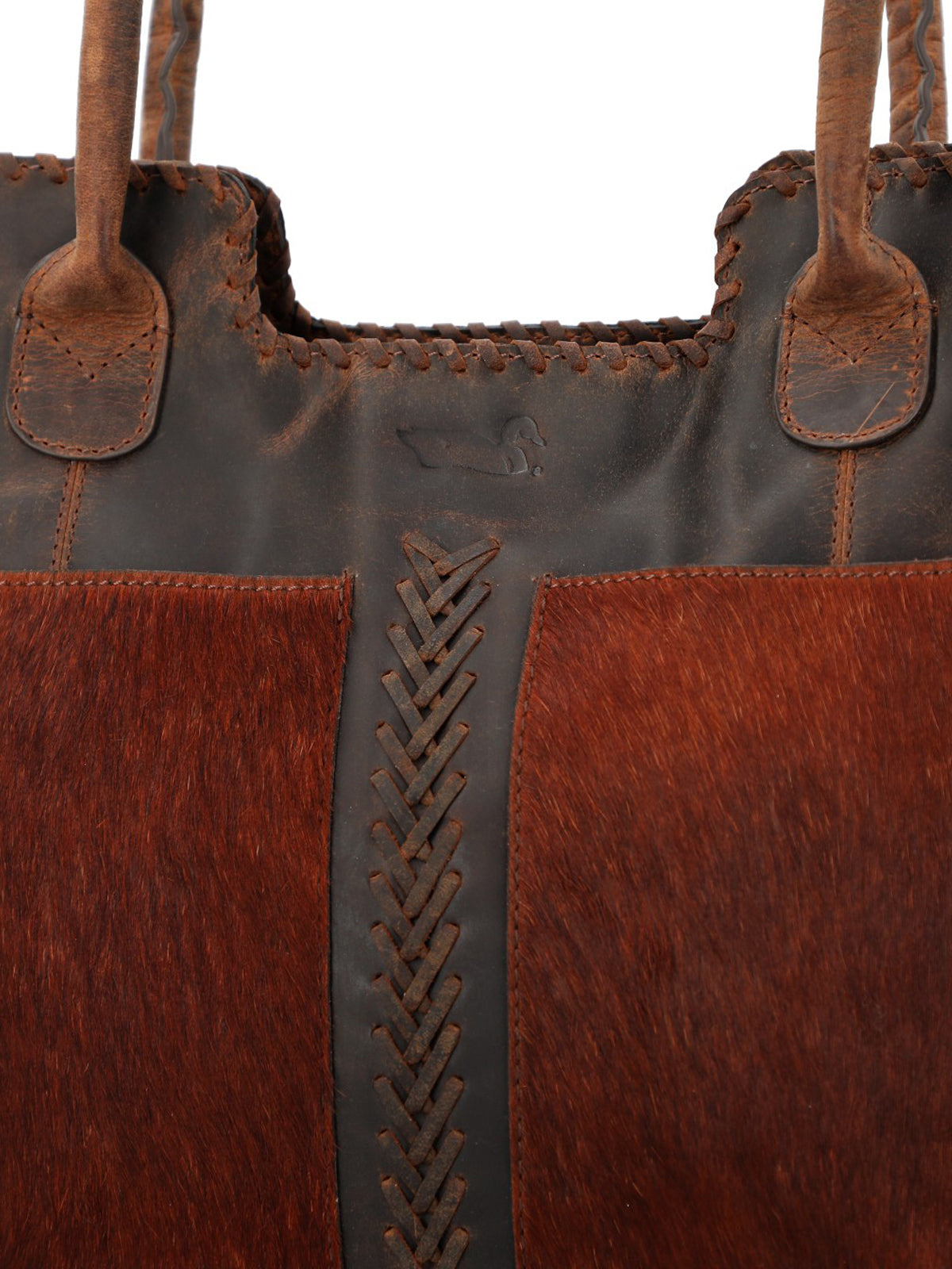 Cartera Cuero Mujer Hr Cozzi Tote Café Rockford