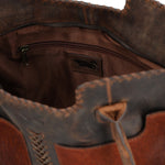 Cartera Cuero Mujer Hr Cozzi Tote Café Rockford