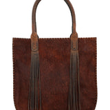 Cartera Cuero Mujer Hr Cozzi Hobo Café Rockford