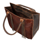 Cartera Cuero Mujer Hr Cozzi Hobo Café Rockford