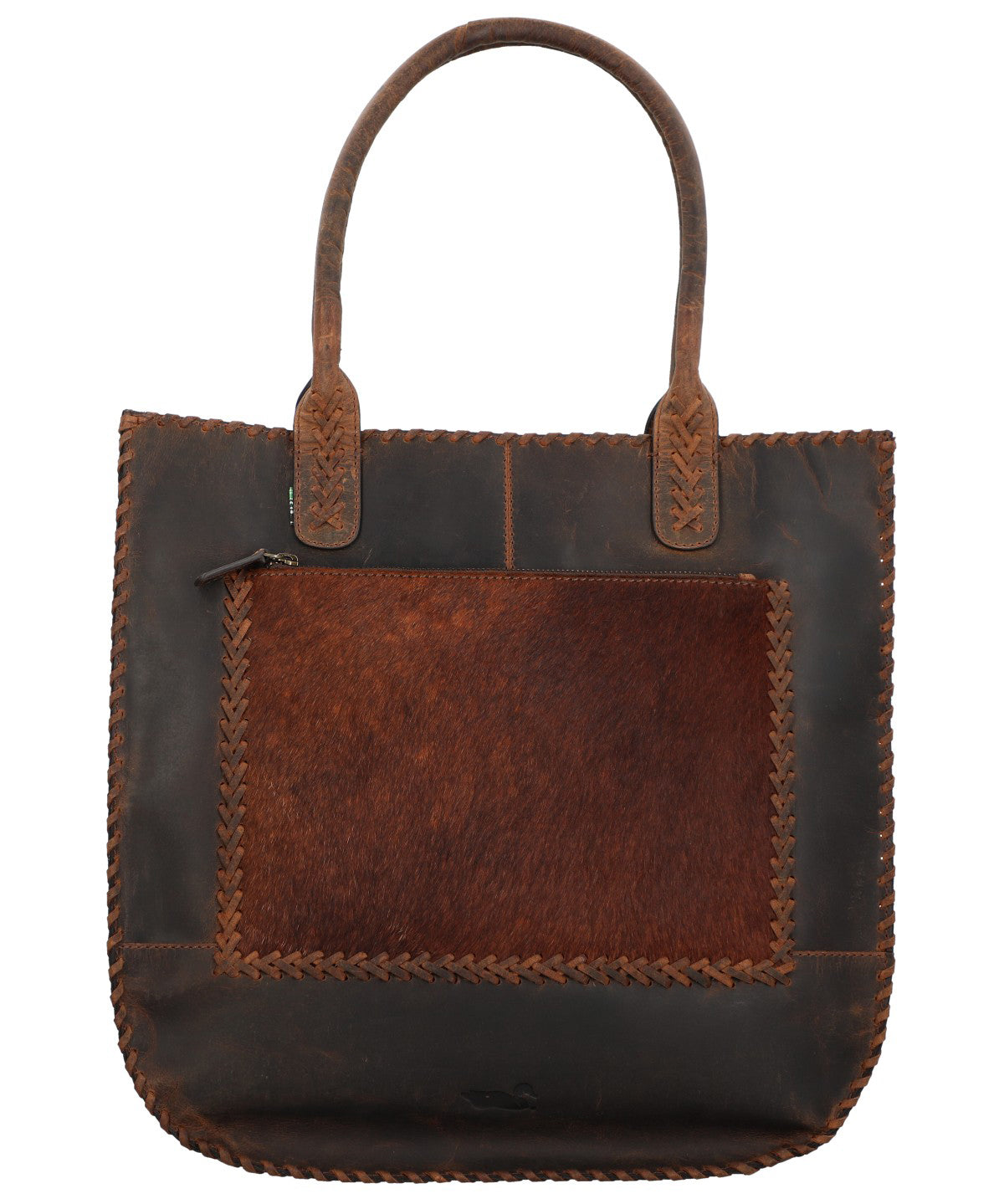 Cartera Cuero Mujer Hr Cozzi Hobo Café Rockford