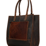 Cartera Cuero Mujer Hr Cozzi Hobo Café Rockford