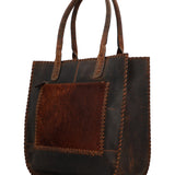 Cartera Cuero Mujer Hr Cozzi Hobo Café Rockford