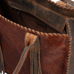 Cartera Cuero Mujer Hr Cozzi Hobo Café Rockford