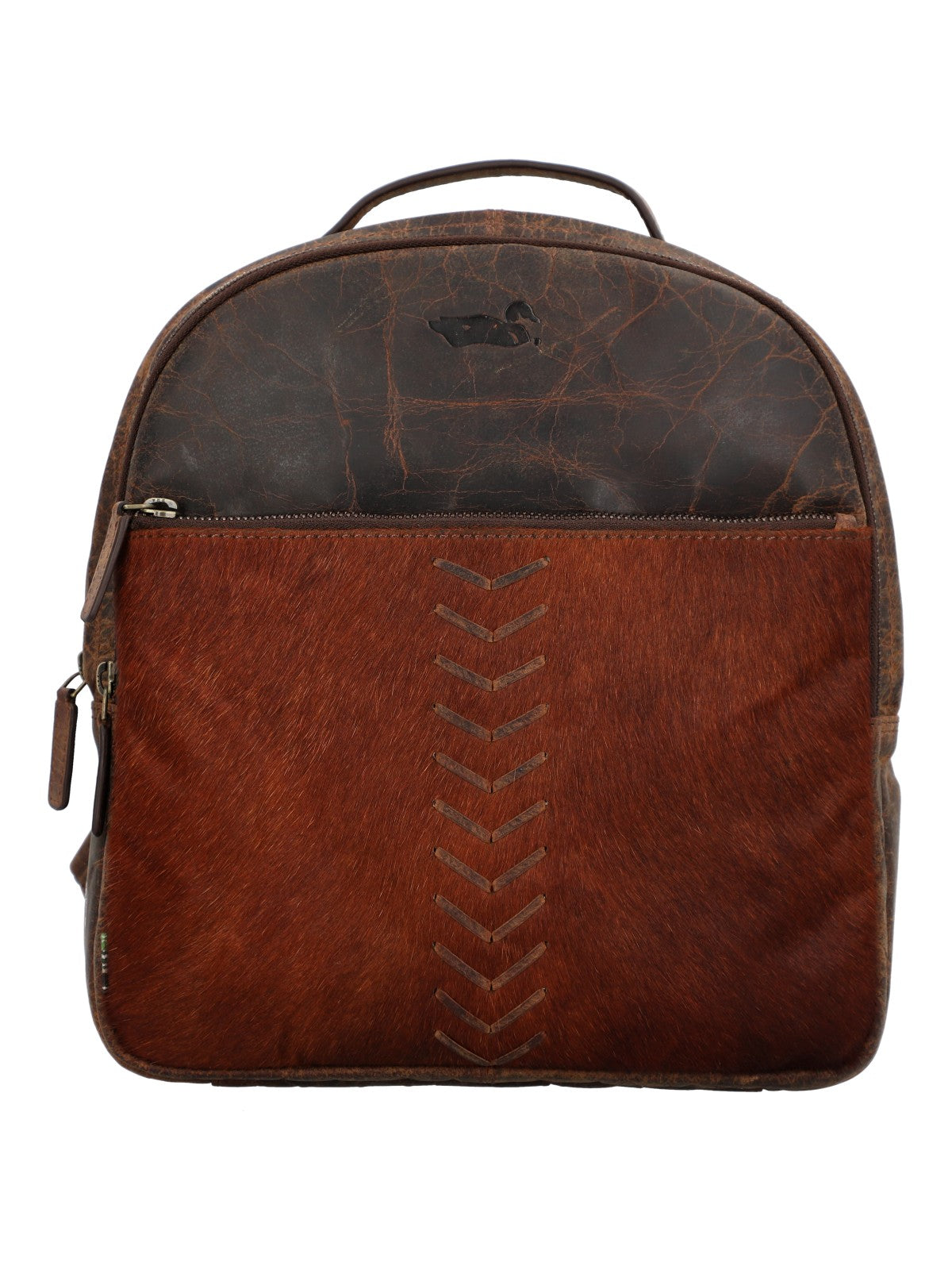 Mochila Cuero Mujer Hr Cozzi Back Café Rockford