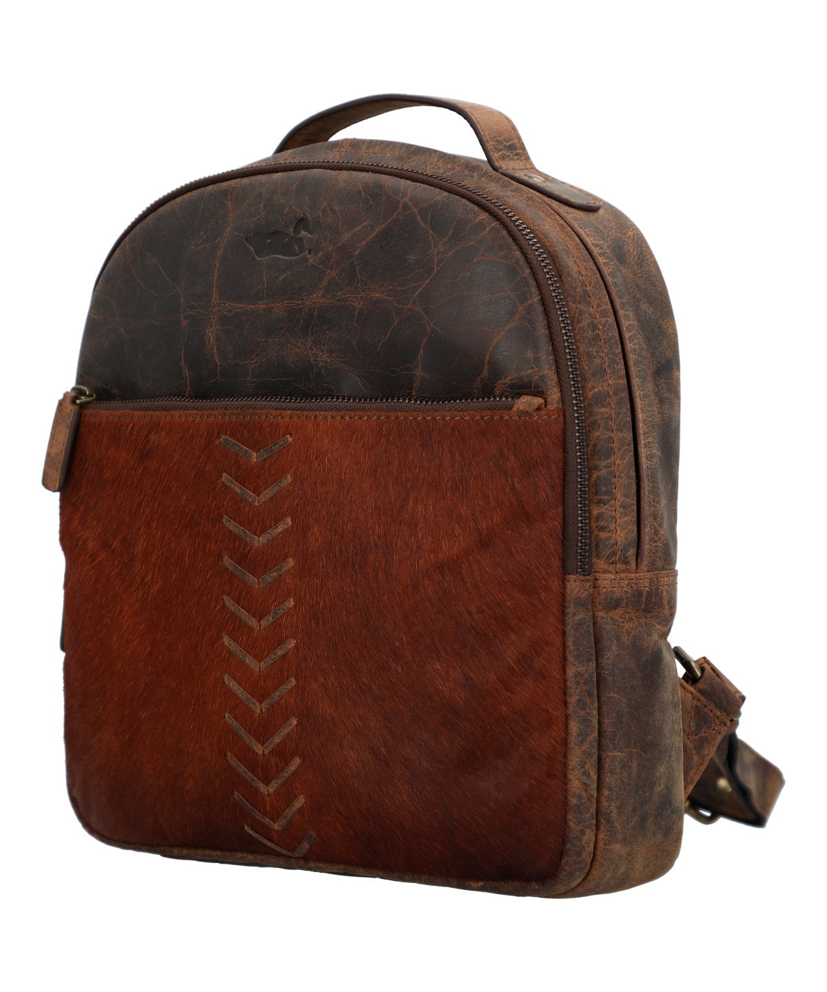 Mochila Cuero Mujer Hr Cozzi Back Café Rockford