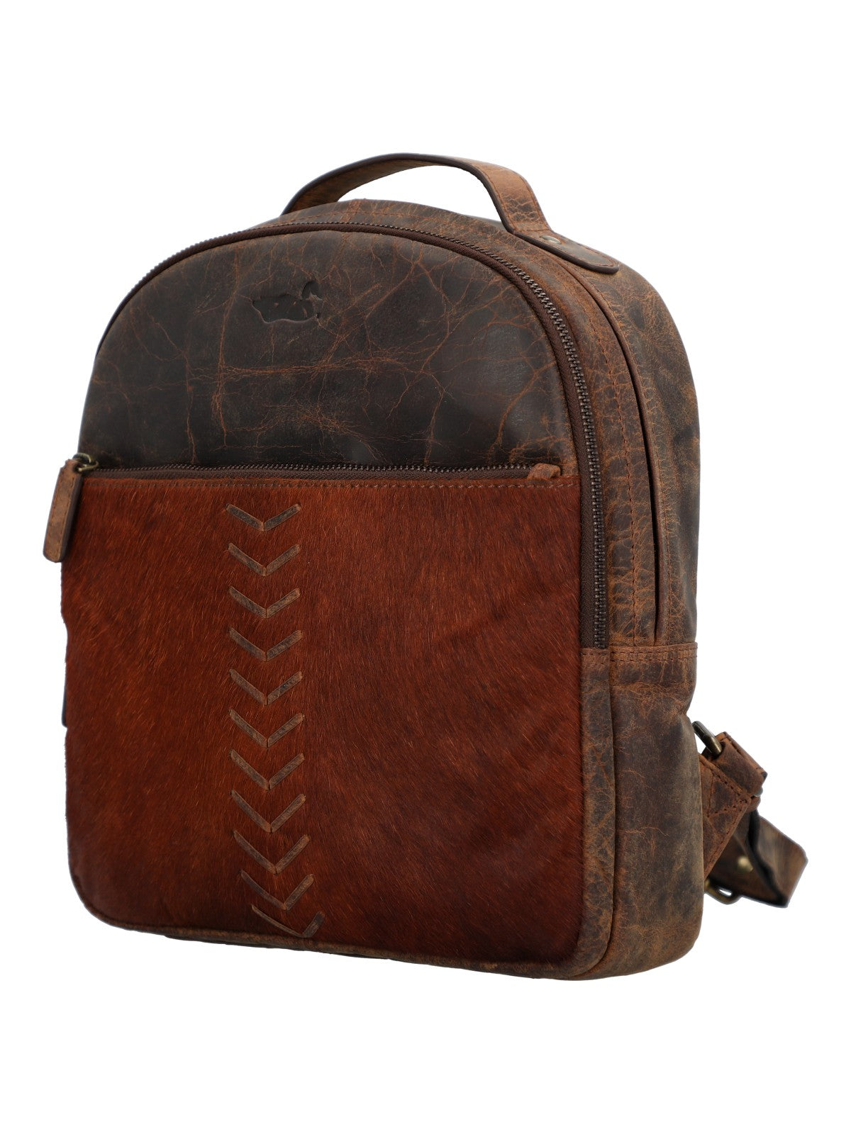 Mochila Cuero Mujer Hr Cozzi Back Café Rockford