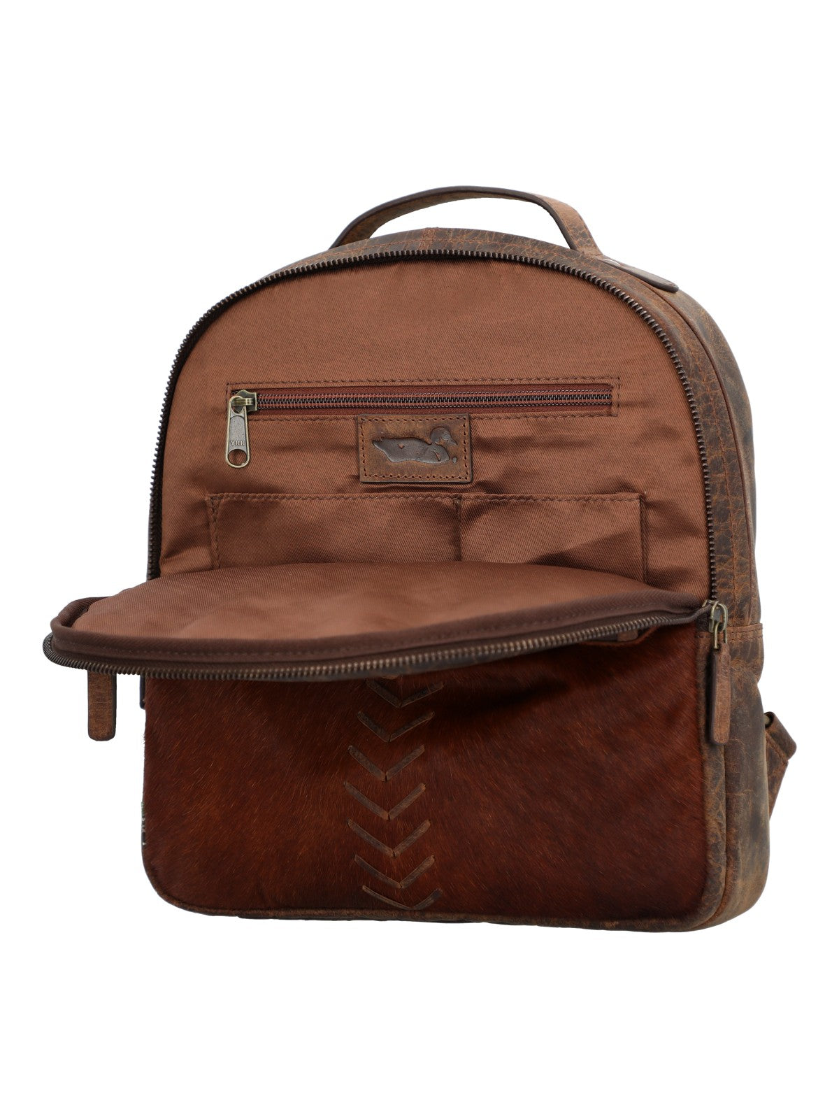 Mochila Cuero Mujer Hr Cozzi Back Café Rockford