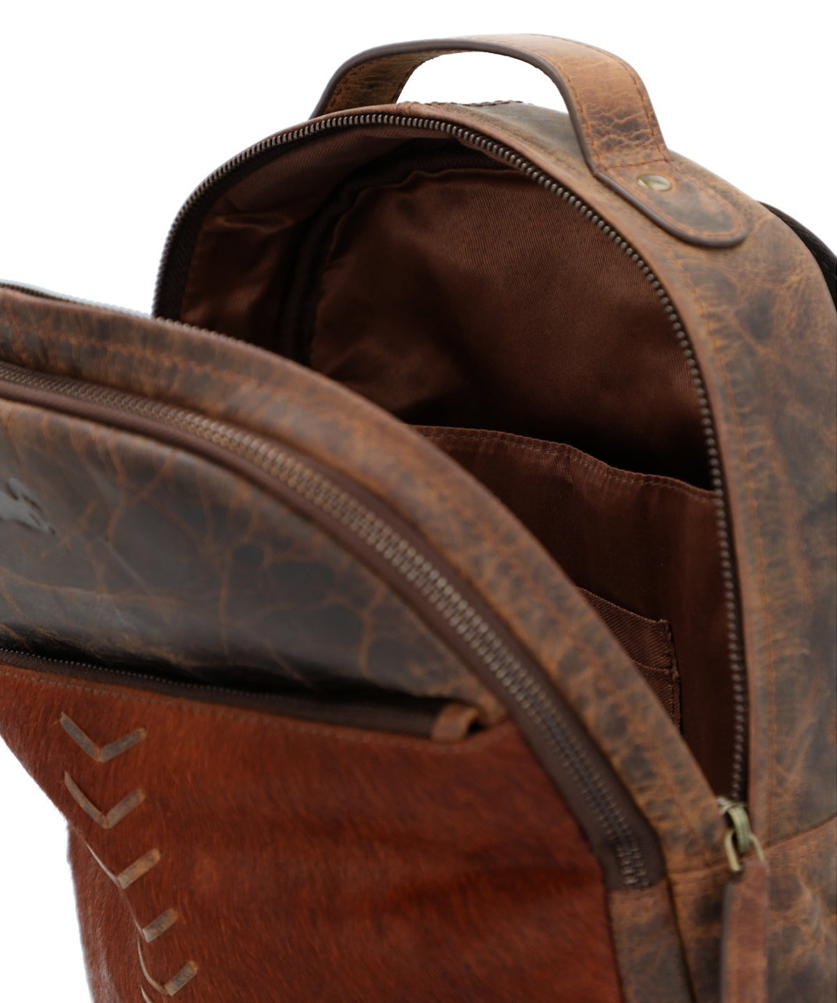 Mochila Cuero Mujer Hr Cozzi Back Café Rockford