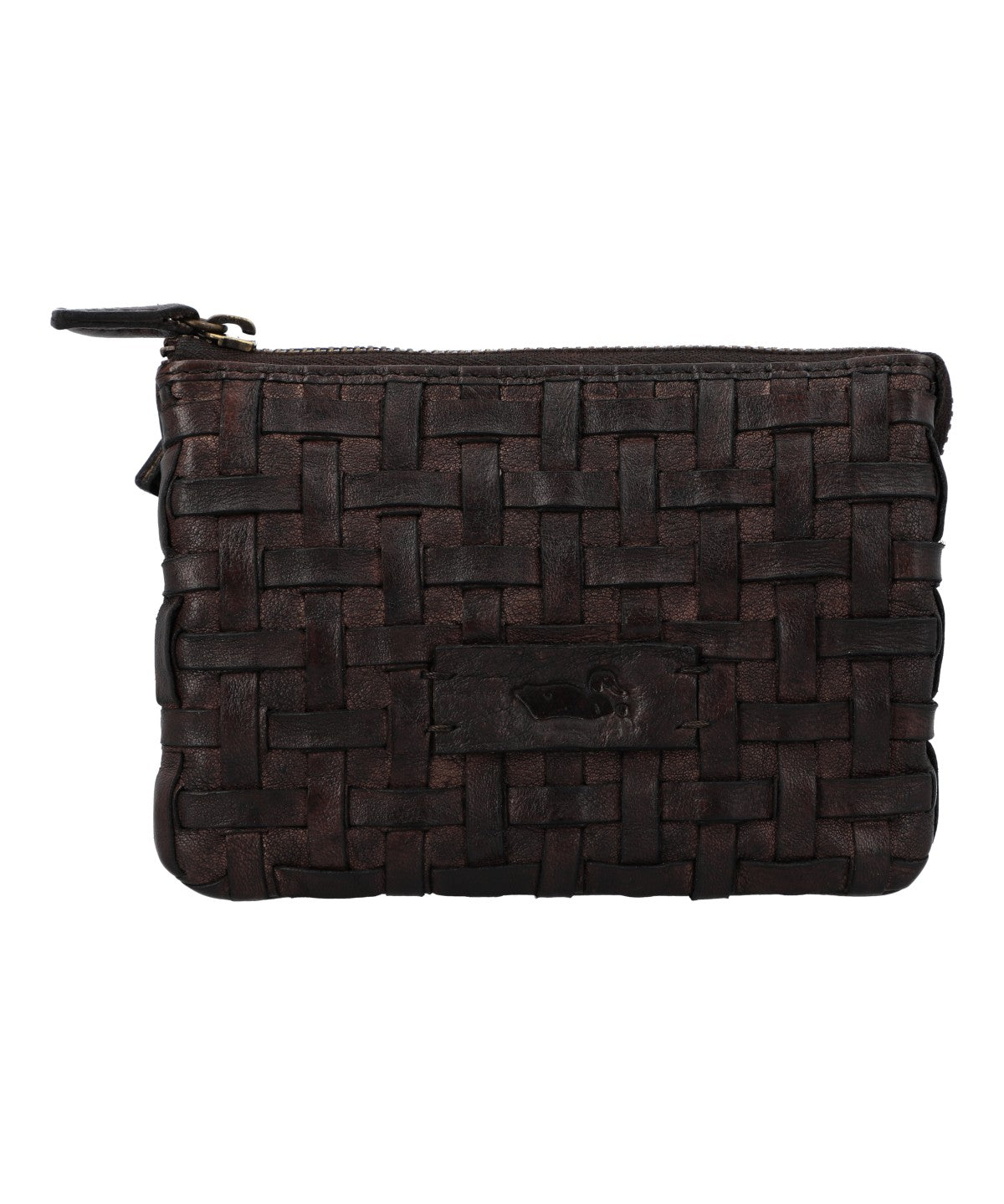 Billetera Cuero Mujer Ws Braid Pouch Café Rockford