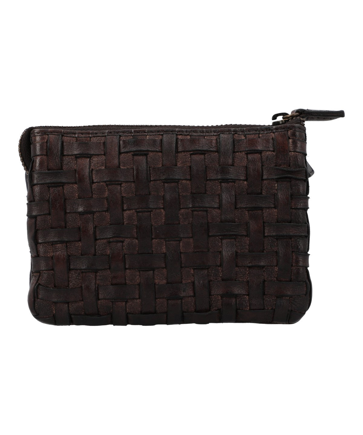 Billetera Cuero Mujer Ws Braid Pouch Café Rockford