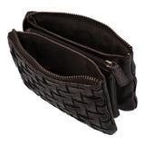 Billetera Cuero Mujer Ws Braid Pouch Café Rockford