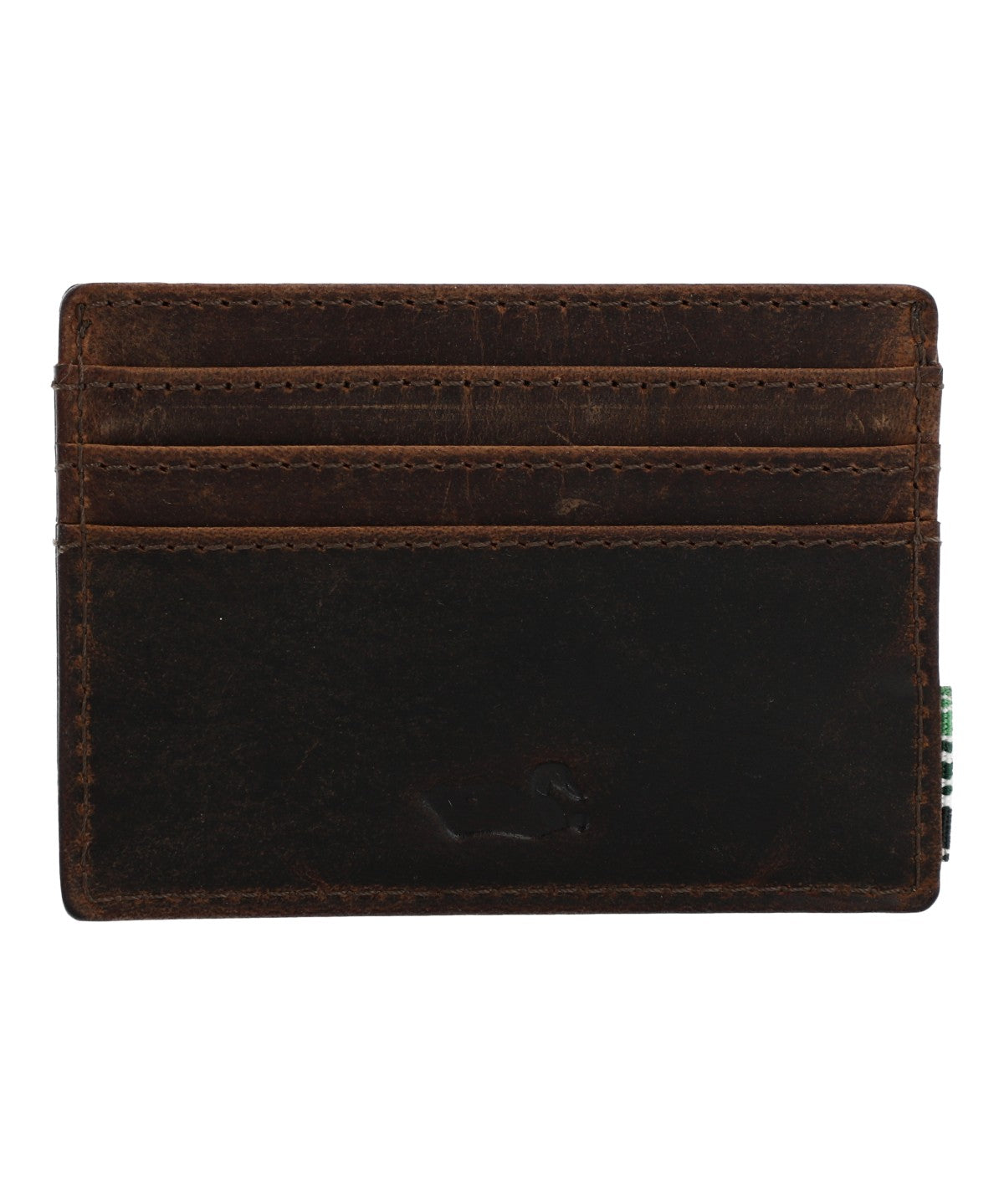 Tarjetero Cuero Mujer Hu Leaves Cardholder Café Rockford