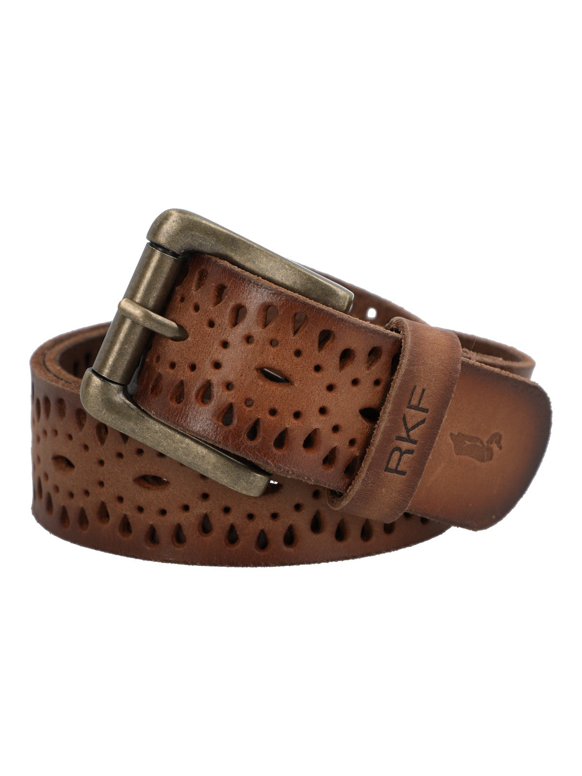 Cinturon Cuero Mujer Rf Freza Café Rockford