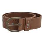 Cinturon Cuero Mujer Rf Farina Café Rockford