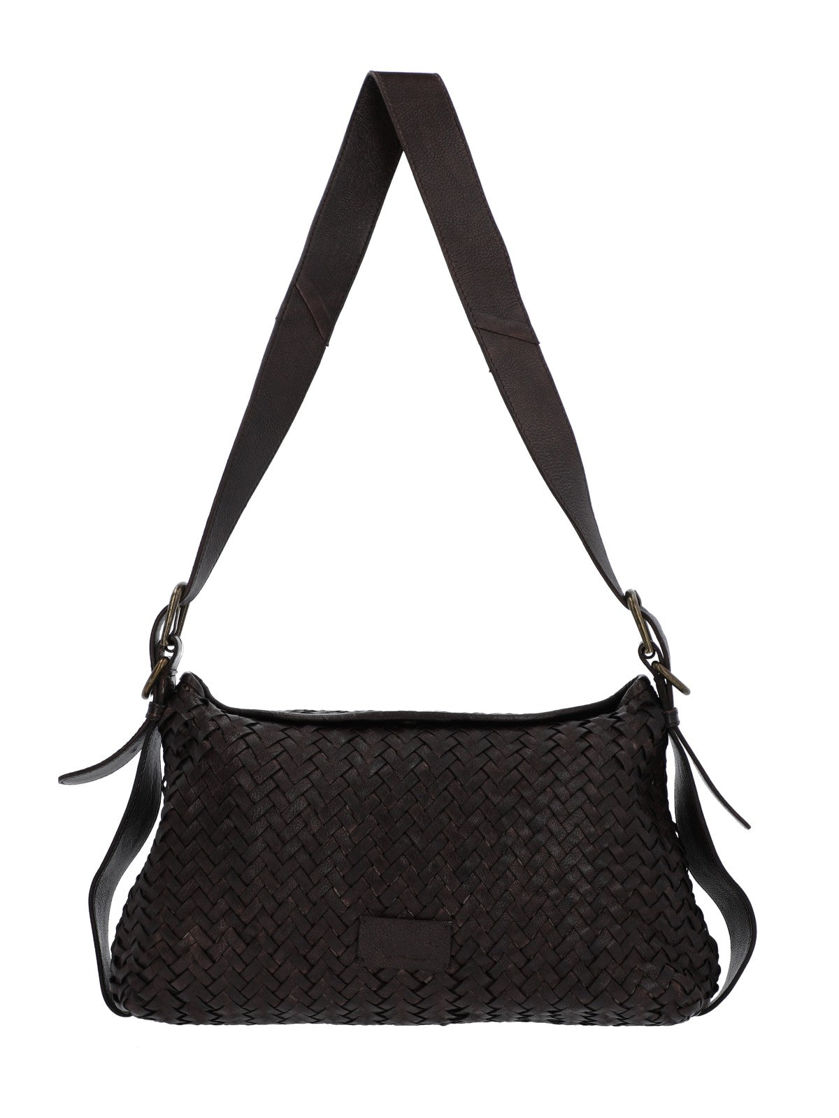 Cartera Cuero Mujer Ws Braided Bag Café Rockford