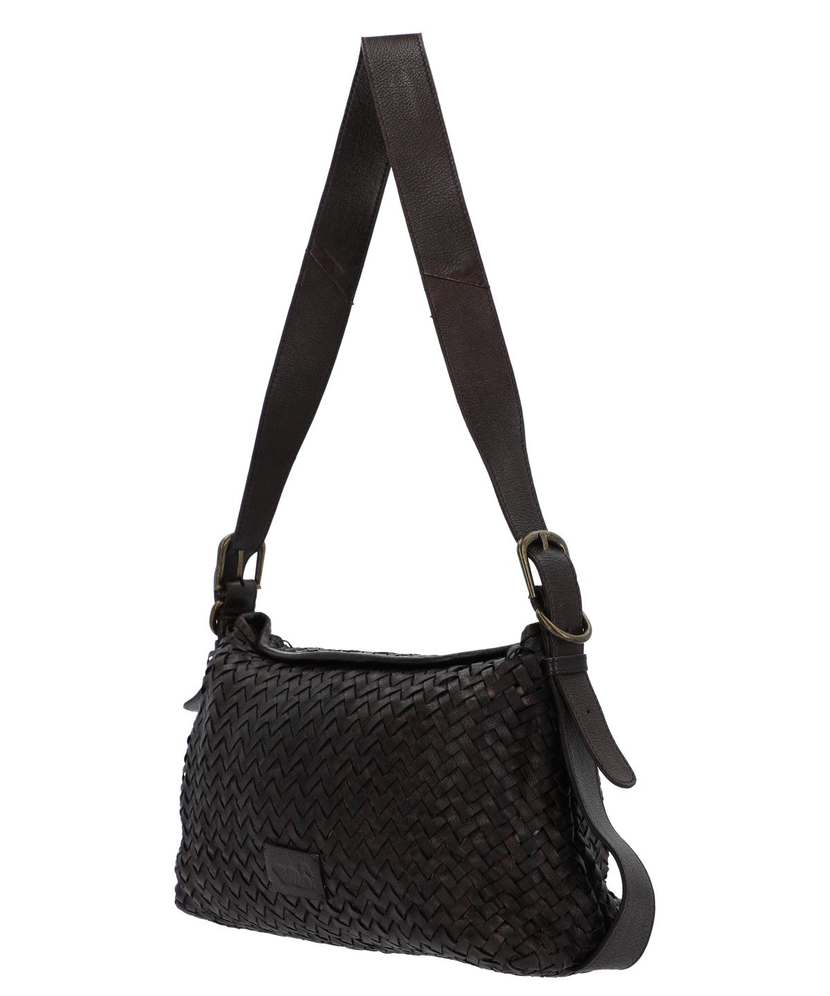 Cartera Cuero Mujer Ws Braided Bag Café Rockford