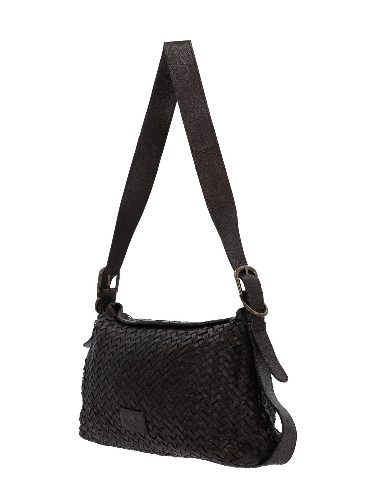 Cartera Cuero Mujer Ws Braided Bag Café Rockford