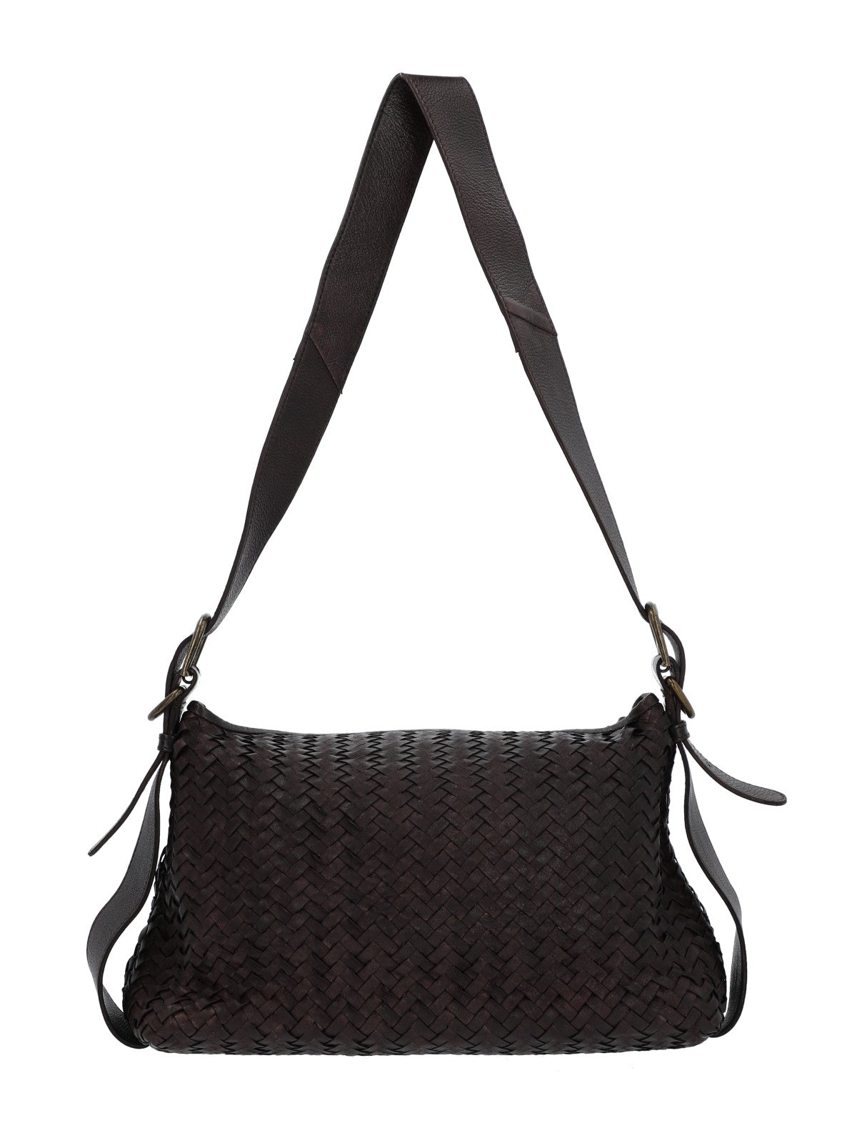 Cartera Cuero Mujer Ws Braided Bag Café Rockford
